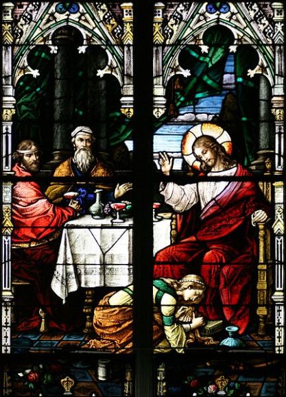 Glassmaleri fra St. Alphonsus-kirken i Grand Rapids, Michigan, USA