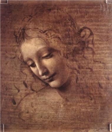 Kvinneportrett av Leonardo da Vinci, ca 1508.